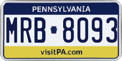 PA license plate MRB8093