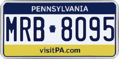 PA license plate MRB8095