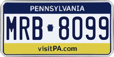 PA license plate MRB8099