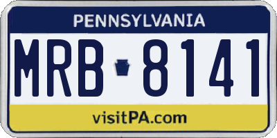PA license plate MRB8141