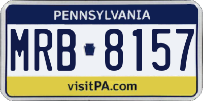 PA license plate MRB8157