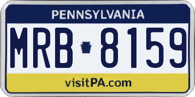 PA license plate MRB8159