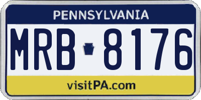 PA license plate MRB8176