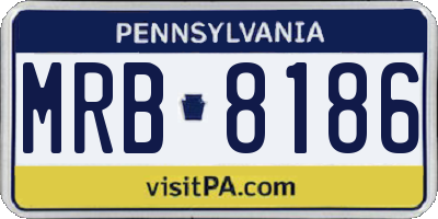 PA license plate MRB8186