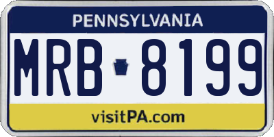 PA license plate MRB8199