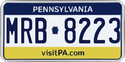 PA license plate MRB8223