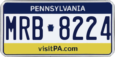 PA license plate MRB8224