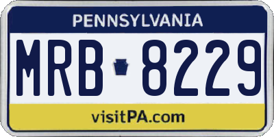 PA license plate MRB8229