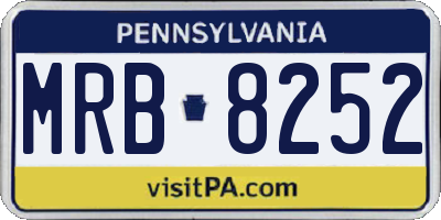 PA license plate MRB8252