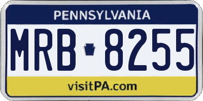 PA license plate MRB8255