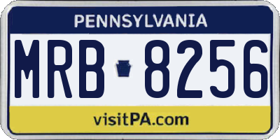 PA license plate MRB8256