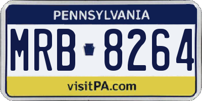 PA license plate MRB8264