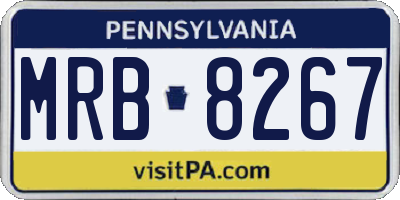 PA license plate MRB8267