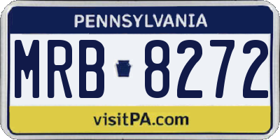 PA license plate MRB8272