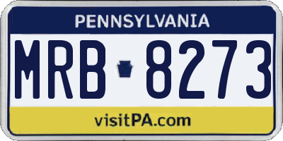 PA license plate MRB8273