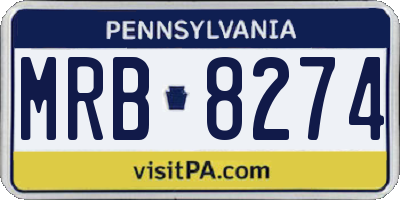 PA license plate MRB8274