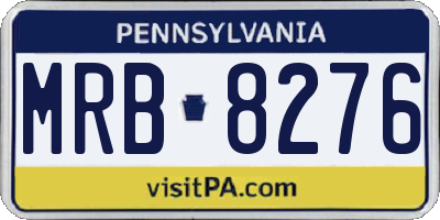 PA license plate MRB8276