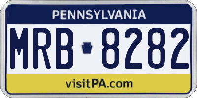 PA license plate MRB8282