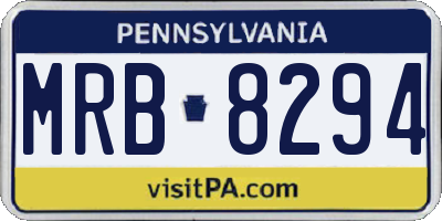 PA license plate MRB8294