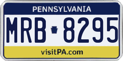 PA license plate MRB8295