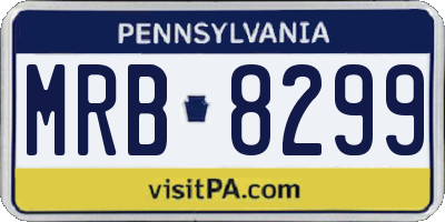 PA license plate MRB8299