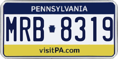 PA license plate MRB8319