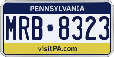 PA license plate MRB8323