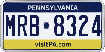 PA license plate MRB8324