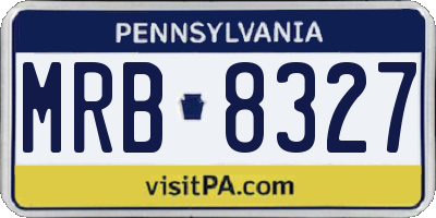 PA license plate MRB8327