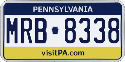 PA license plate MRB8338