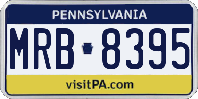 PA license plate MRB8395