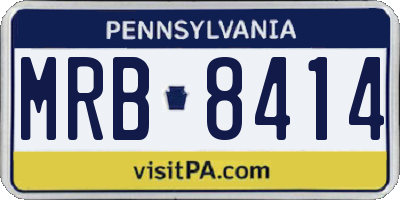 PA license plate MRB8414