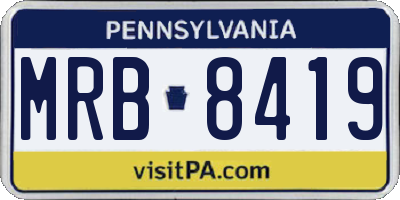 PA license plate MRB8419