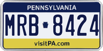 PA license plate MRB8424