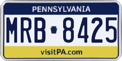 PA license plate MRB8425
