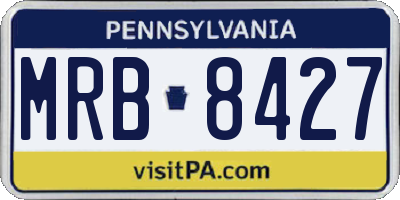 PA license plate MRB8427