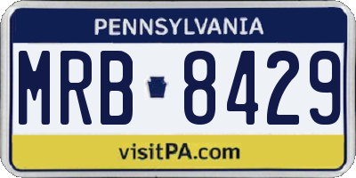 PA license plate MRB8429
