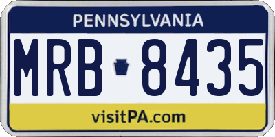 PA license plate MRB8435