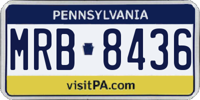 PA license plate MRB8436