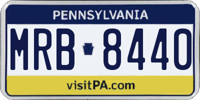PA license plate MRB8440