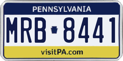 PA license plate MRB8441