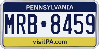 PA license plate MRB8459