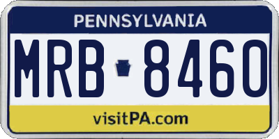 PA license plate MRB8460