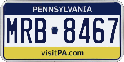 PA license plate MRB8467