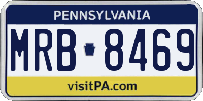 PA license plate MRB8469