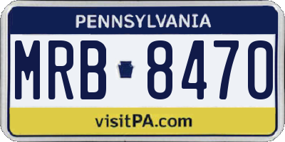 PA license plate MRB8470