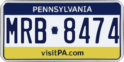 PA license plate MRB8474