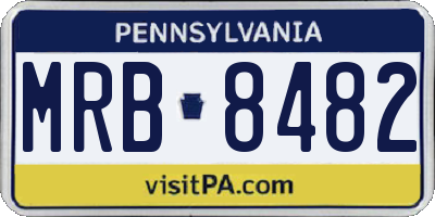 PA license plate MRB8482