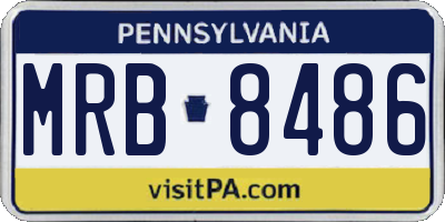PA license plate MRB8486