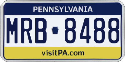 PA license plate MRB8488